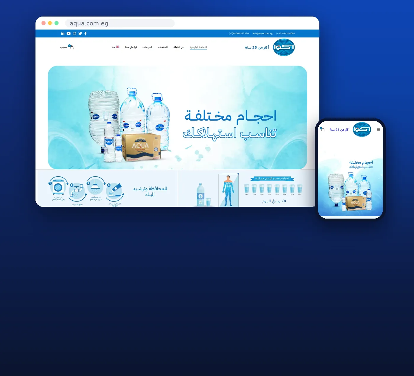 موقع أكوا للمياه الطبيعية